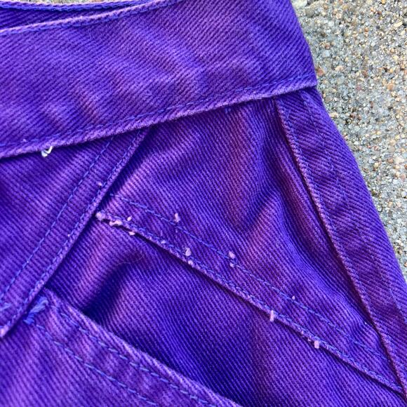 VTG 90s Roper Purple High Rise Wedgie Bareback Silver Concho Cowgirl Jeans 30x35 - Picture 7 of 10